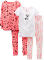 Thumbnail for your product : Carter's Toddler Girls' 4-Piece Fitted Cotton Pajamas