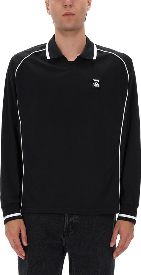 Obey Contrast-Trim Polo Shirt