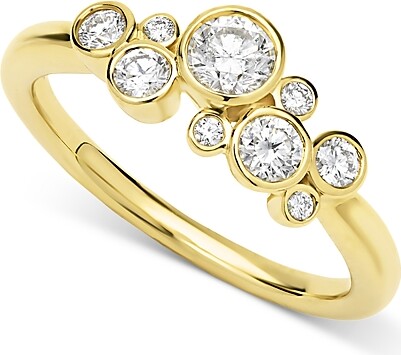 Lagos 18K Yellow Gold Fizz Diamond Bezel Cluster Ring