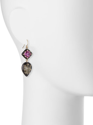 Alexis Bittar Pyrite Doublet & Ruby Corundum Earrings