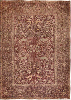 Nazmiyal Collection Large Red Antique Indian Agra Rug