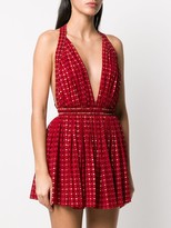 Thumbnail for your product : Saint Laurent Floral Appliques Mini Dress