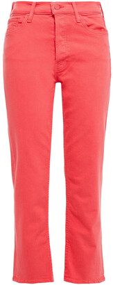 Mother Cropped Mid-rise Straight-leg Jeans