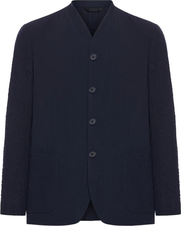 Giorgio Armani Mandarim-Collar Jacket