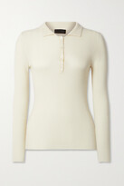 Thumbnail for your product : Nili Lotan Daisy Ribbed Merino Wool, Silk And Cashmere-blend Sweater - Cream