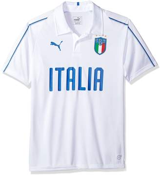 Puma Men's FIGC Italia Polyester Polo, White, M