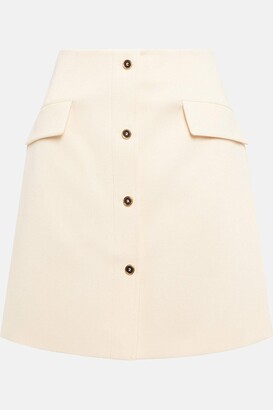Karen Millen Clean Tailored Button Through Mini Skirt