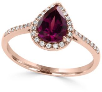 Effy Rhodolite Garnet (1 ct. t.w.) and Diamond (1/8 ct. t.w.) Ring in 14k Rose Gold