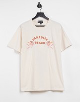 Thumbnail for your product : New Girl Order Exclusive oversized paradise beach t-shirt in cream