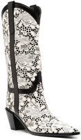 Thumbnail for your product : Casadei Perforated Floral Boots