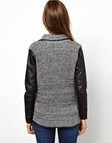 Thumbnail for your product : A/Wear A Wear Leather Look Sleeve Coatigan