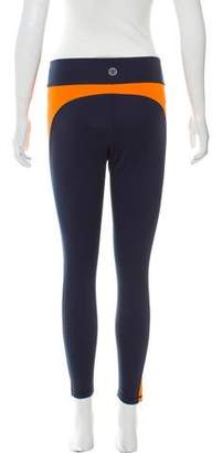 Tory Sport Mid-Rise Cropped Leggings
