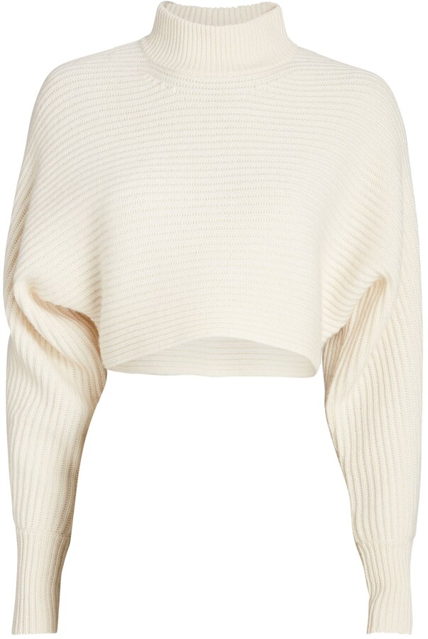 cropped turtleneck sweatshirt