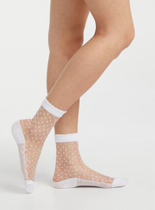 Simons Mini-pattern sheer socks