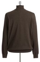Thumbnail for your product : Black Brown 1826 Italian Merino Wool Quarter Zip Front Pullover