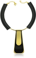 Thumbnail for your product : Marni Trapeze Pendant Metal and Leather Necklace
