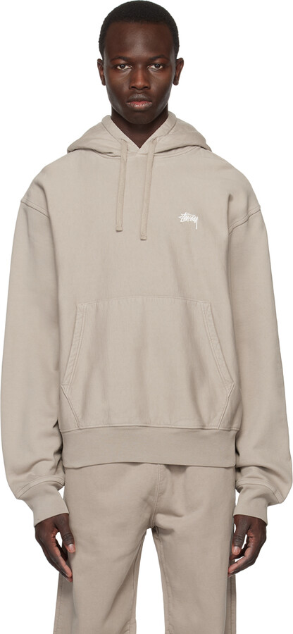 Stussy Taupe Overdyed Hoodie - ShopStyle