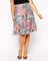 Thumbnail for your product : ASOS CURVE Exclusive Midi Skirt In Printed Scuba