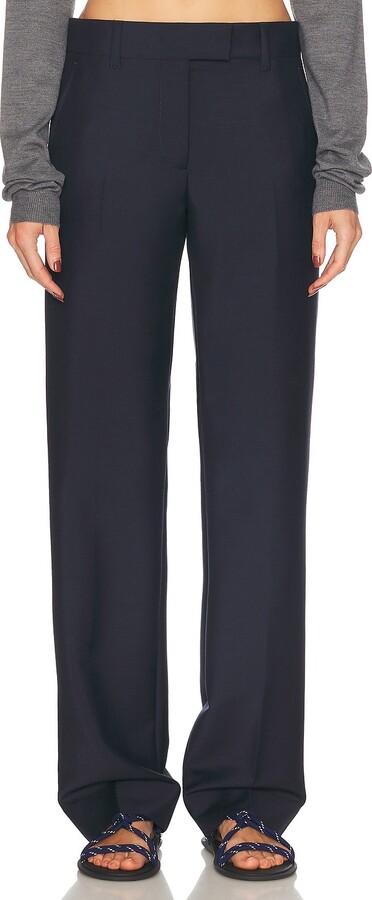 Miu Miu Straight Leg Trouser in Navy