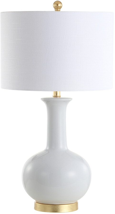 Jonathan Y Designs 27In Brussels White & Brass Table Lamp