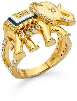 Thumbnail for your product : BUDDHA MAMA 20kt Yellow Gold Elephant Enamel And Diamond Ring