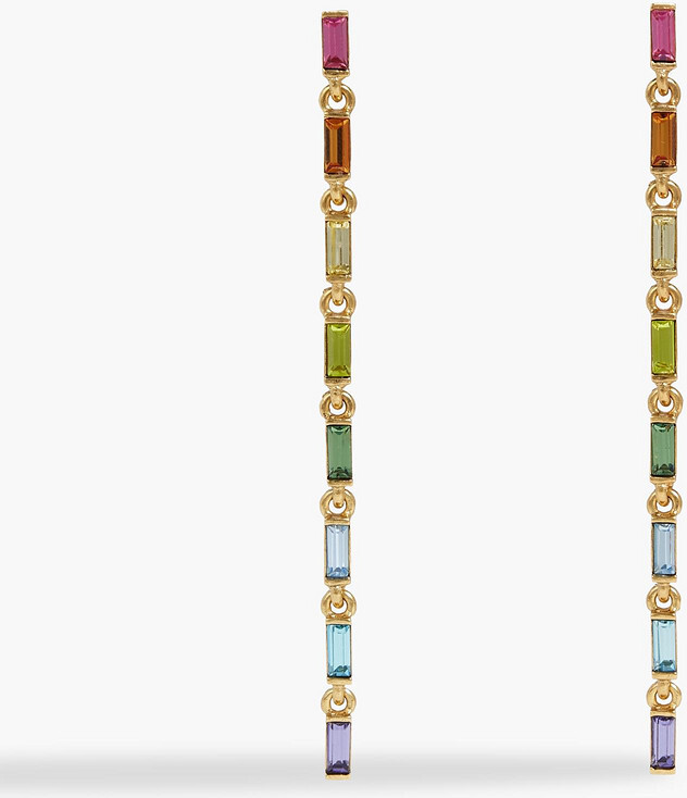 Gold-tone crystal earrings