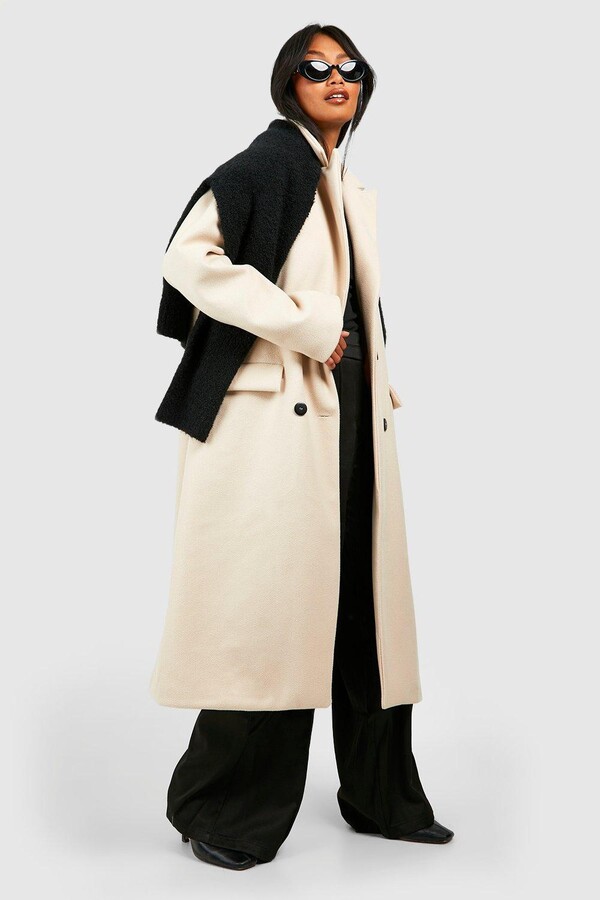 cream color wool coat