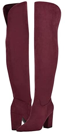 Burgundy Knee Boots | Shop The Largest Collection | ShopStyle