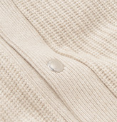 Thumbnail for your product : Brunello Cucinelli Ribbed Cashmere And Shell Hooded Down Cardigan
