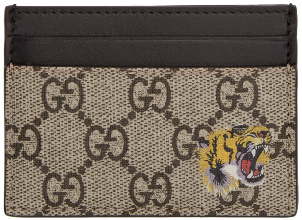 gucci tiger wallet black
