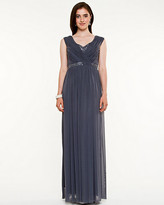 Thumbnail for your product : Le Château Embellished & Pleated Knit Gown