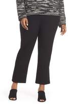 Thumbnail for your product : Eileen Fisher Leather Trim Ponte Flare Pants