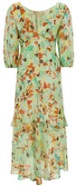 Thumbnail for your product : Rixo All-Over Printed Half-Sleeved Dress