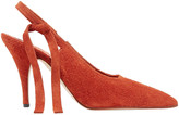 Thumbnail for your product : Victoria Beckham Knotted Nubuck Slingback Pumps