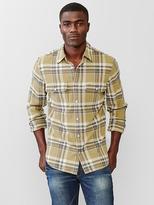 Thumbnail for your product : Gap Heavyweight flannel oak plaid shirt