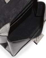 Thumbnail for your product : Z Spoke Zac Posen Eartha Snake-Print Leather Shoulder Bag, Chalk