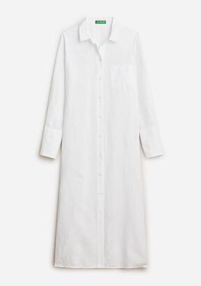 J.Crew Long beach shirt in linen-cotton blend
