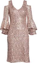 Thumbnail for your product : Morgan & Co. Sequin Lace Cocktail Sheath