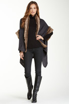 Thumbnail for your product : Romeo & Juliet Couture Faux Fur Trimmed Poncho