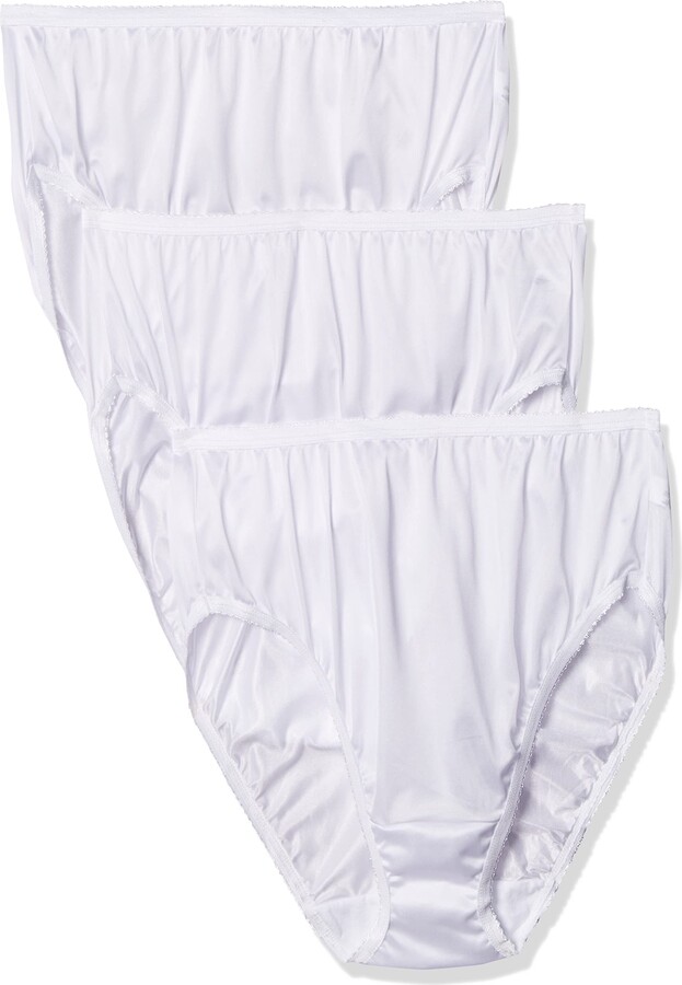 Shadowline Women's Plus Size Hidden Elastic Nylon Hipster Panty 3-Pack -  ShopStyle Panties