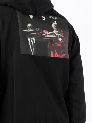★送料・関税込★Off-White★CARAVAGGIO PRINT ZIPUP HOODIE★ Off-White Caravaggio print zipped hoodie - ShopStyle
