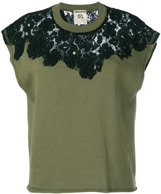 Semi-Couture Semicouture lace insert T-shirt