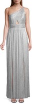 Thumbnail for your product : Aidan by Aidan Mattox Metallic One-Shoulder Knit Gown