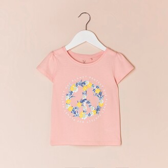 River Island Mini girls Pink 'Protect our planet' t-shirt