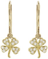 Thumbnail for your product : Jennifer Meyer Mini Diamond Clover Earrings - Yellow Gold
