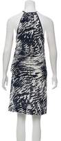Thumbnail for your product : Nili Lotan Silk Sleeveless Printed Knee-Length Dress