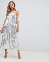 overlay embellished jumpsuit