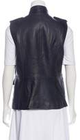 Thumbnail for your product : Tory Burch Leather Button-Up Vest