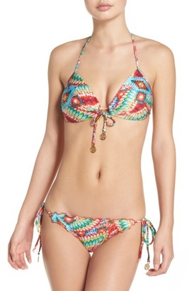 Luli Fama Women's Crystallized Push-Up Bikini Top