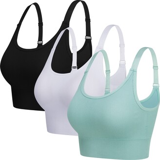 Women's Shockproof Sports Bra Adjustable Front Zipper Closure Padded Yoga  Bra US